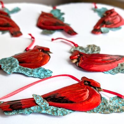 COPPER CARDINAL Ornament